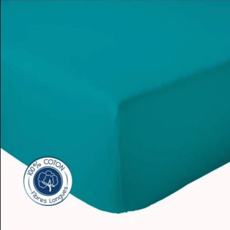 Drap Housse Uni bonnet 30 cm 100% Coton