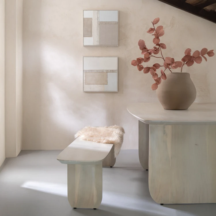 Banc en bois d'acacia