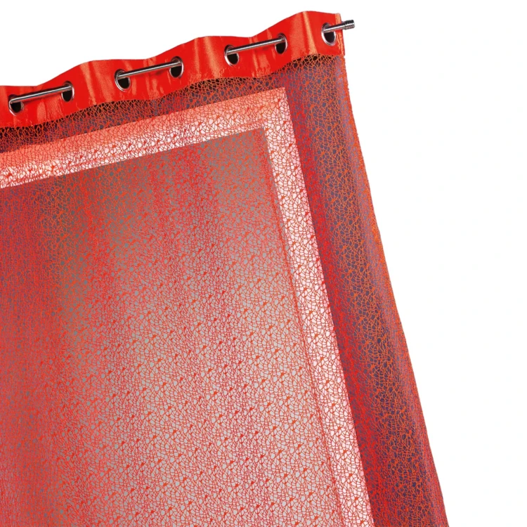 Voilage filet avec parement taffetas