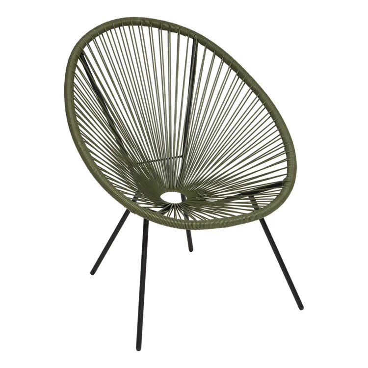 Fauteuil ajouré avec structure en acier