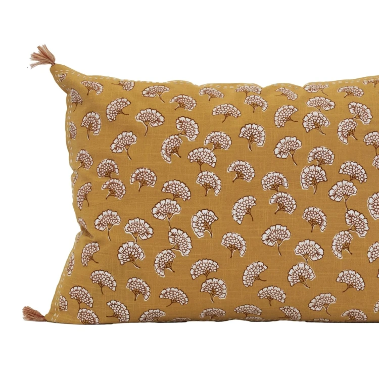 Coussin décoratif imprimé motif floral