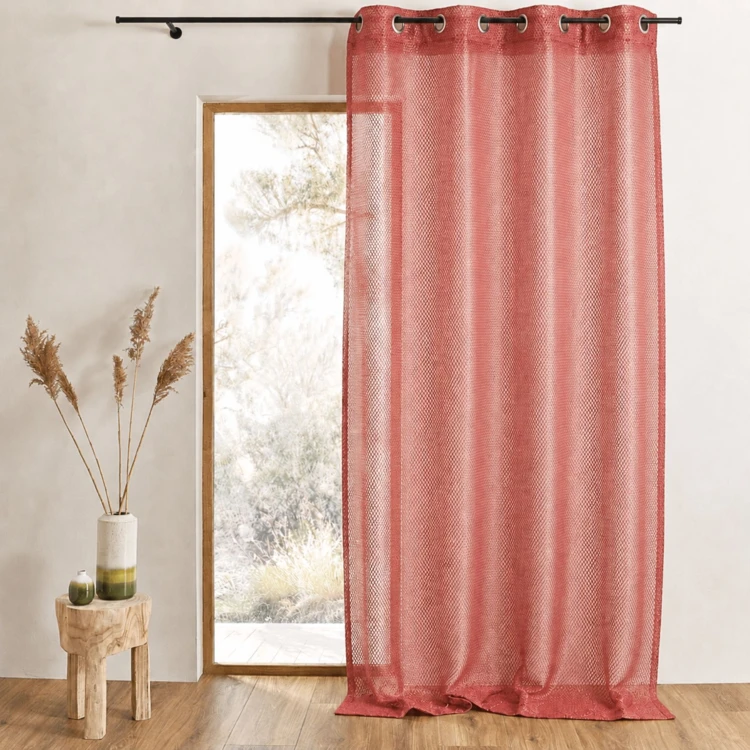 Voilage en organza fantaisie effet "résille"