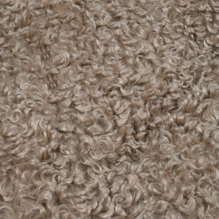 Coussin rond décoratif effet bouclette