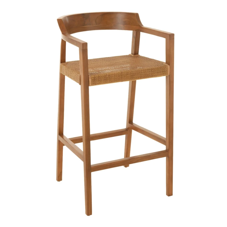 Chaise de bar en teck