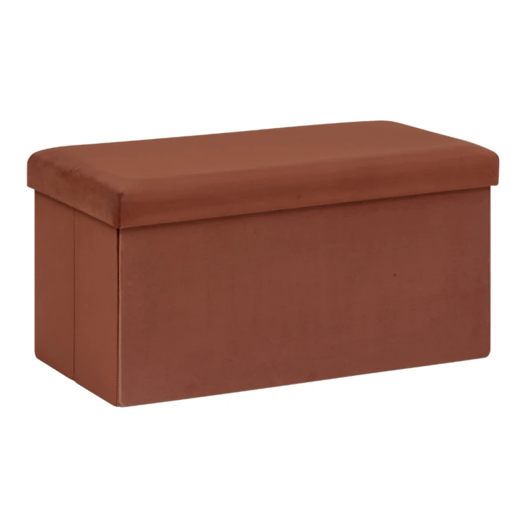 Puff plegable rectangular con almacenamiento