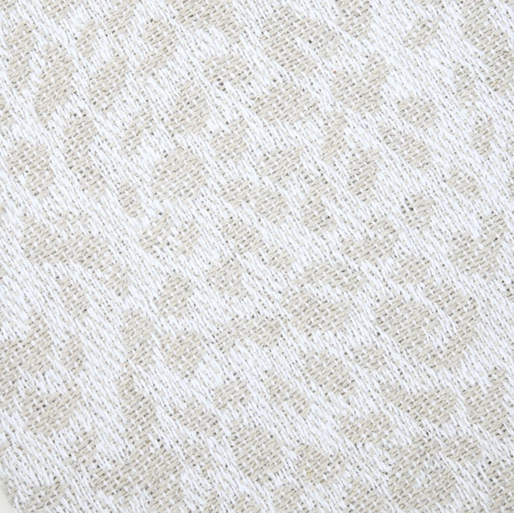 Plaid en coton à motif léopard tissé et franges