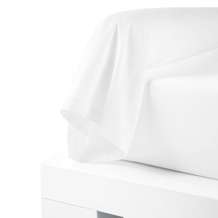 Taie de traversin percale de coton piquée unie