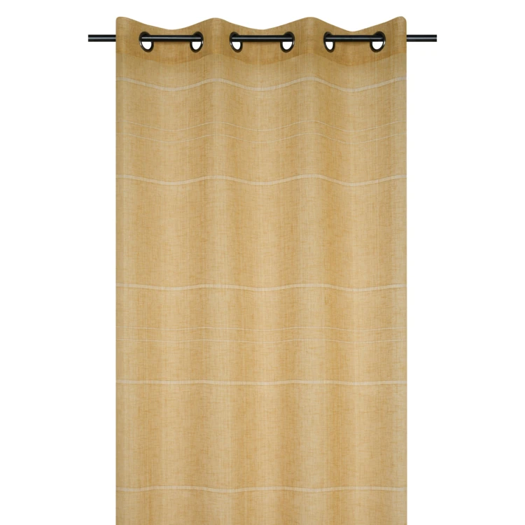 Voilage ajouré à oeillets effet matière