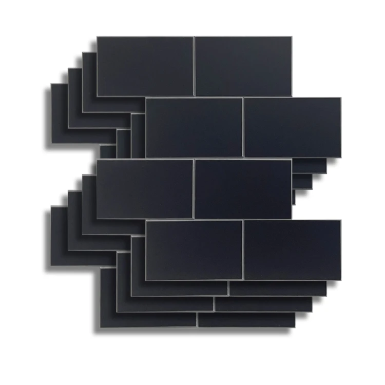 Zelfklevende 3D-wandpanelen met tegeleffect, 4 stuks