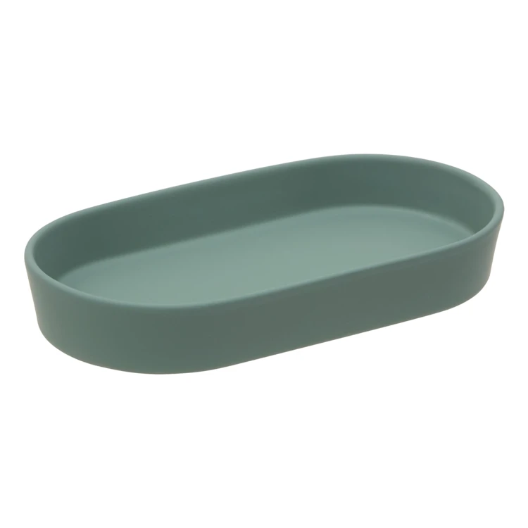 Plateau de rangement en grès céramique pour salle de bain