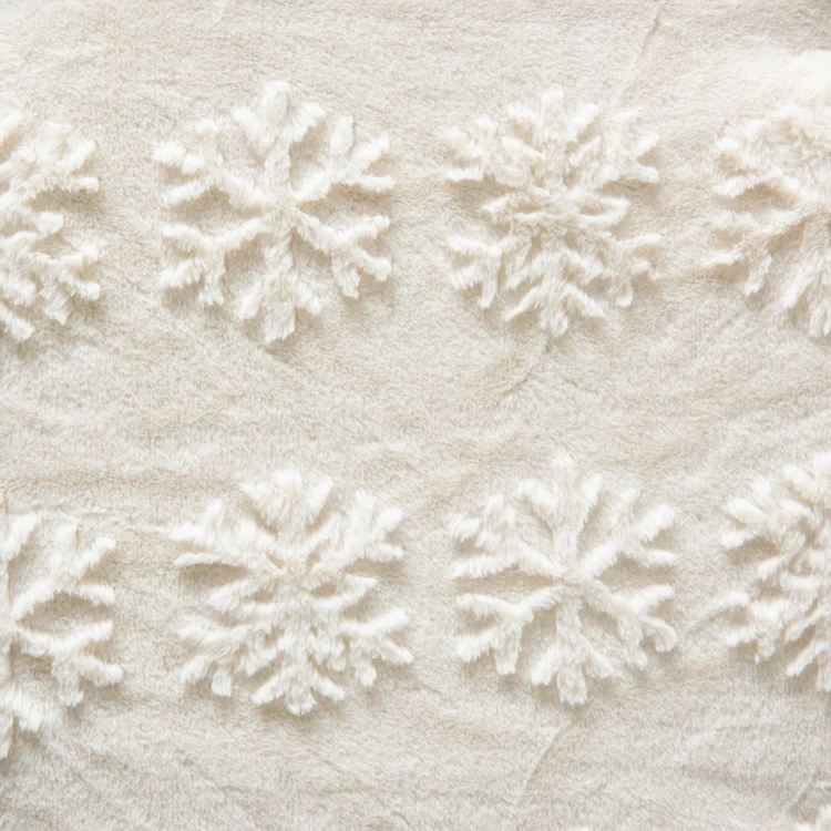 Jeté de lit moelleux à motifs flocons en relief