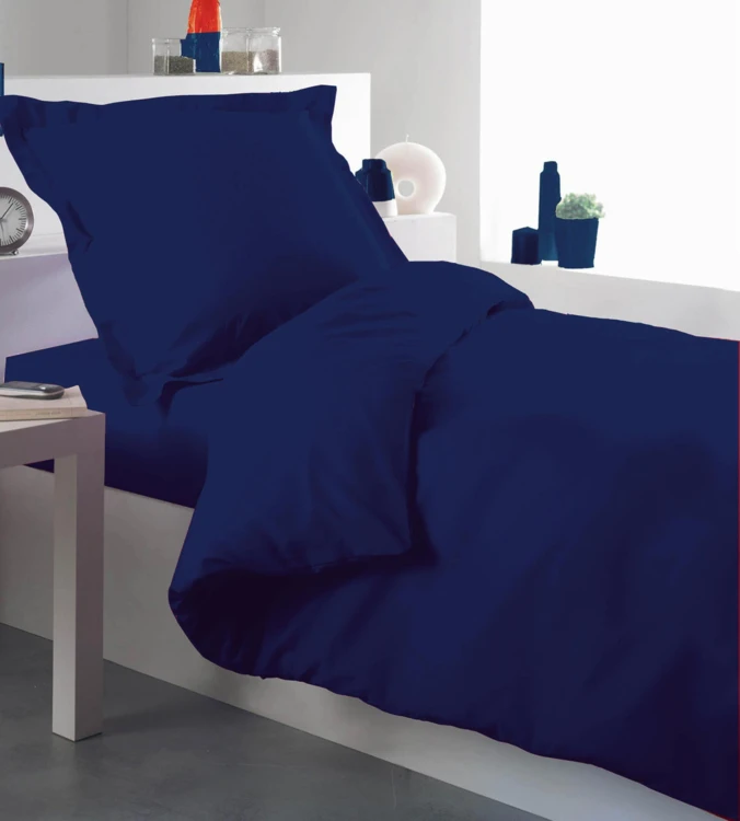 Housse de couette percale 140 x 200 cm unie