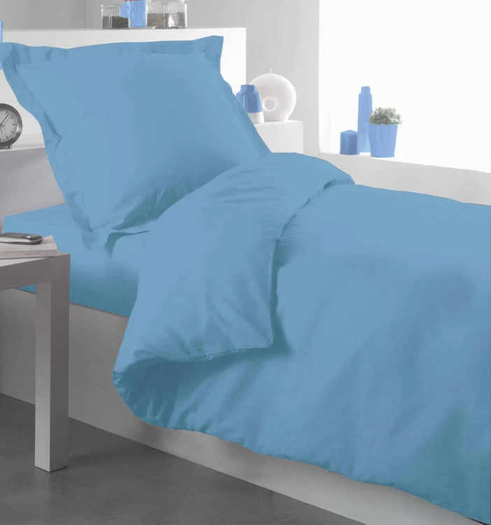 Housse de couette percale 140 x 200 cm unie