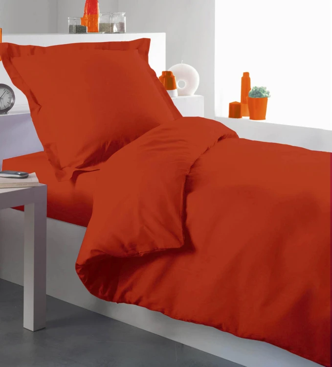 Housse de couette percale 140 x 200 cm unie