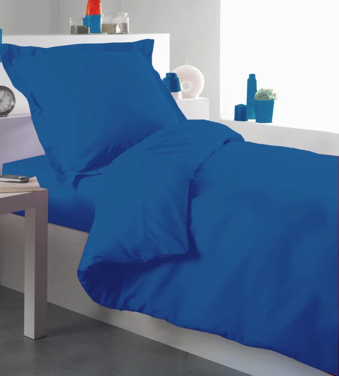 Housse de couette percale 140 x 200 cm unie