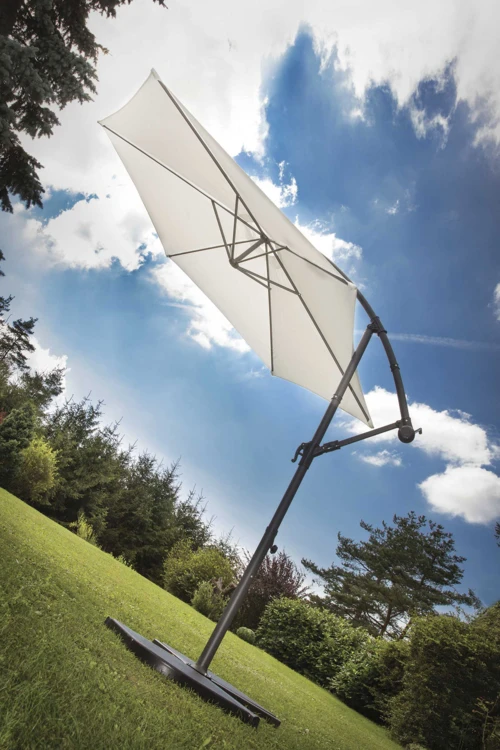 Parasol desviado efecto mate con manivela Ø3m