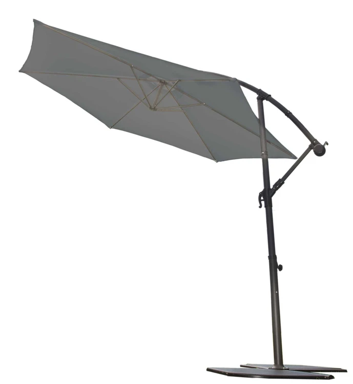 Parasol Ø 3 m Mat Déporté à Manivelle