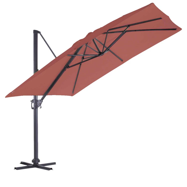 Parasol en Aluminium à Pied Déporté de 3 x 3 m