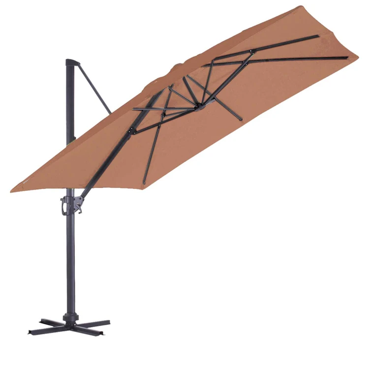 Parasol en Aluminium à Pied Déporté de 3 x 3 m