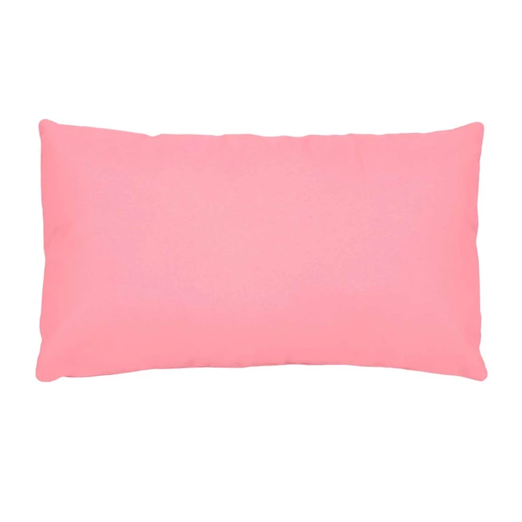 Funda de almohada rectangular lisa de algodón