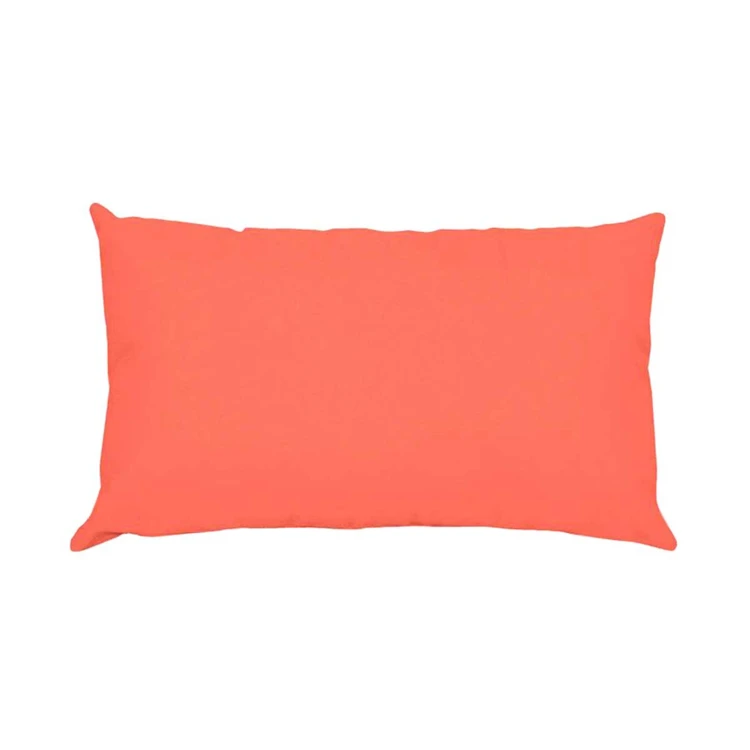 Funda de almohada rectangular lisa de algodón