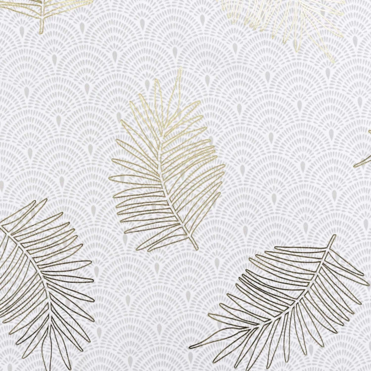 Rideau print feuilles dorées