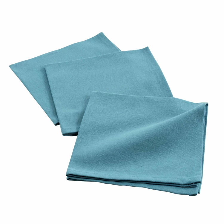 3 serviettes de tables unies