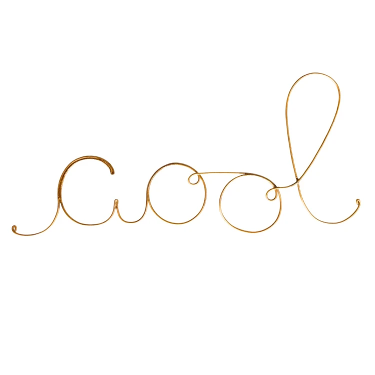Mot fil de laiton doré "COOL"