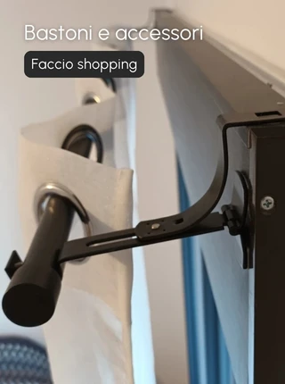 Ivilon Asta Tenda Telescopica Diamante Nero – Regolabile Da 183 A 360 Cm, Acciaio Resistente