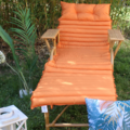 Colchón de piscina en color naranja