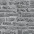 Papier Peint imitation "Mur de Pierres avec joint grisé"