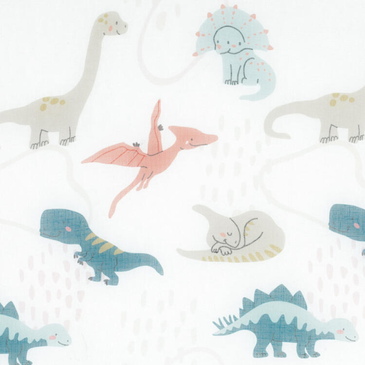 Tissu en voile enfant imprimé de dinosaures 