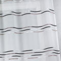 Voilage en étamine tissée de fines rayures horizontales