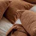 Funda de almohada de lana con microestampado de rombos