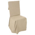 Housse de chaise unie à faux plis