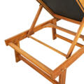 Chaise longue en acacia et textilène