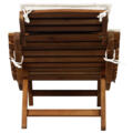 Chaise longue bois en acacia avec coussin