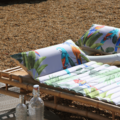 Strandmatte für den Außenbereich mit exotischem Muster
