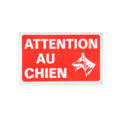 Plaque en métal "ATTENTION AU CHIEN"