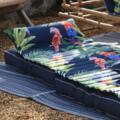 Strandmatte für den Außenbereich mit exotischem Muster