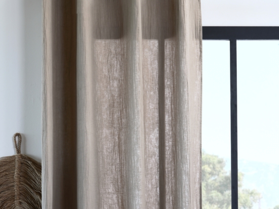 HOMESCAPES - Par De Cortinas Con Ojales Listas Para Colocar