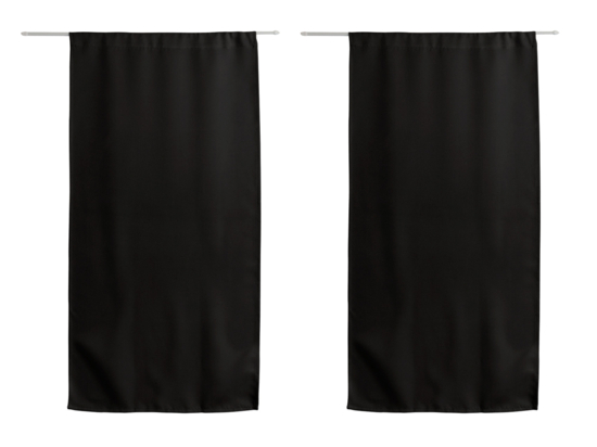 Tenda Oscurante Magic Drapes A Tripla Piegà 106,7x274,3 Cm – Tessuto Anti-Luce, Isolante, Colore Nero, Con Ferma Tenda