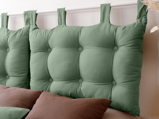 Barra Cortina Cabecera De Cama Con Almohadones Barra Cortina