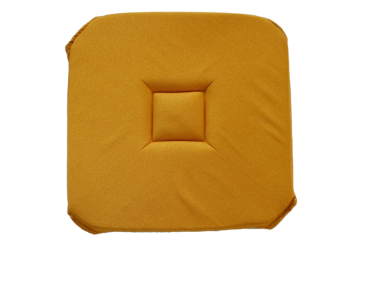 Galette de chaise unie Massala en coton - 40x40 cm Safeco
