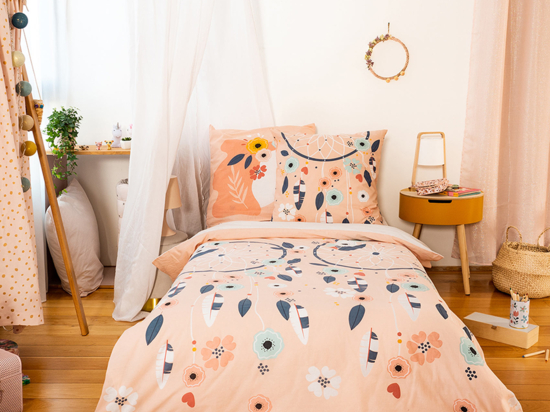 MANWU Lot de 4 organiseurs de fixation de draps de lit en lin, étiquettes  colorées pour lit jumeau : : Maison