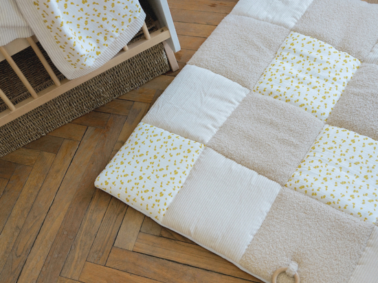 Tapis De Jeu Bébé 70x70 Cm Patchwork - Coton Doux Et Épais Pour Éveil Et Jeu Au Sol - Safari