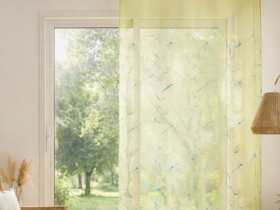 Rideaux Brodés Transparents Exquis Vintage | Mode Vintage
