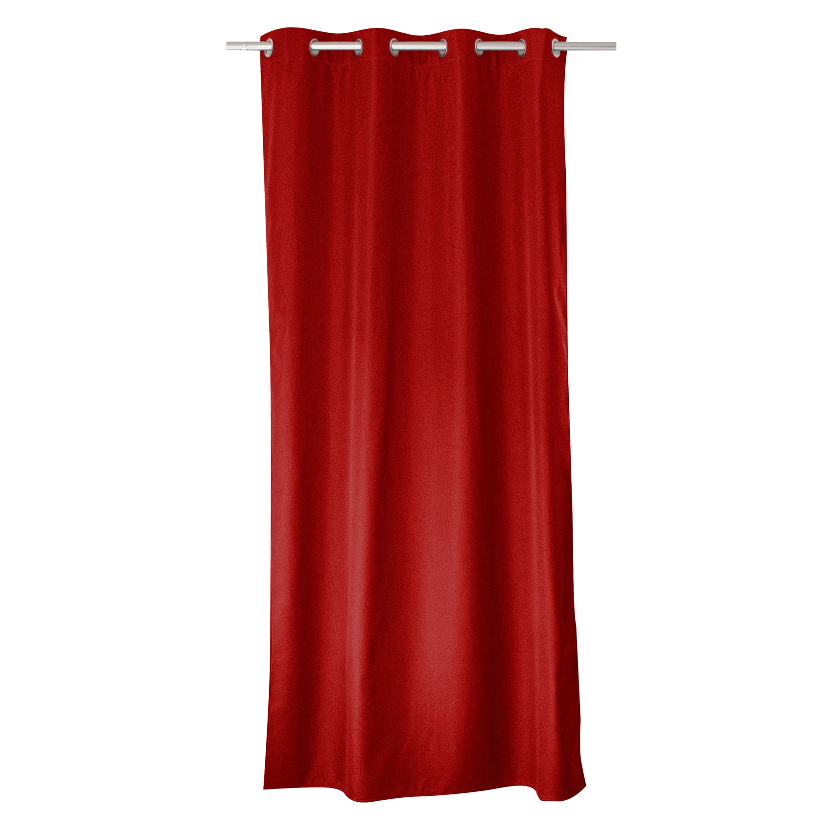 Rideau Supérieur à Anneaux Burlington - Couleur Vin/bourgogne - Doublure Complète, Polyester