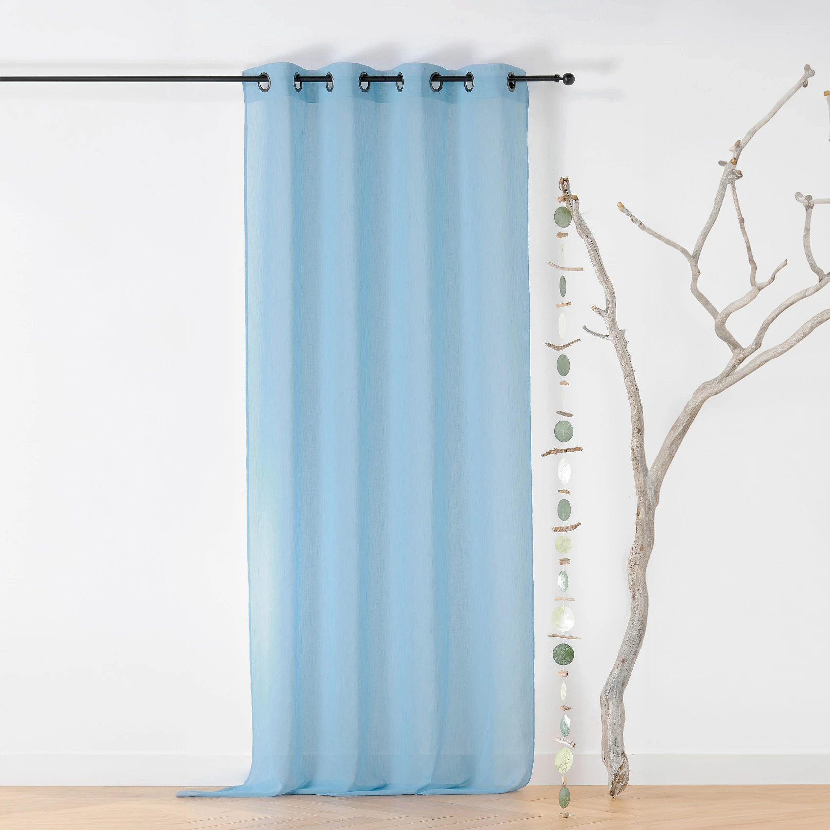 Rideau Opaque - 1X Rideau À Œillets En Métal Pour Fenêtre Salon Chambre
