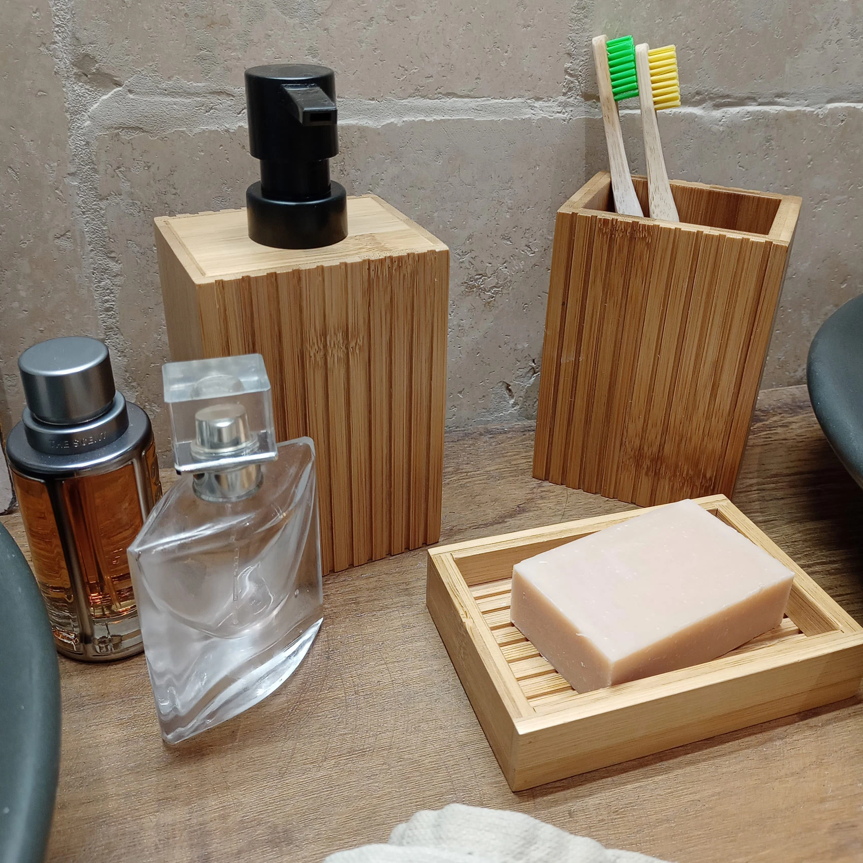 Pack De 3 Porte-savons En Bambou Auto-drainants - Plateau Naturel, Idéal Salle De Bain